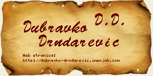 Dubravko Drndarević vizit kartica